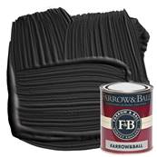 Farrow & Ball - Estate Eggshell - Peinture Satine - 256 Pitch Black - 750 ml