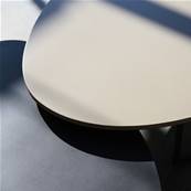 Table Galet Salomé de Fontainieu' Haute 35cm 125-110 - Couleur Noir/Anthracite