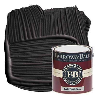 Farrow & Ball - Modern Eggshell - Peinture Sol - 256 Pitch Black - 2,5 Litres