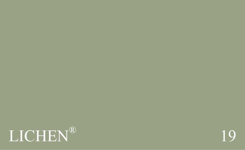 Couleur 19 Lichen : Plus calme et plus subtile que le no. 13 Olive, pour les pices bien claires.