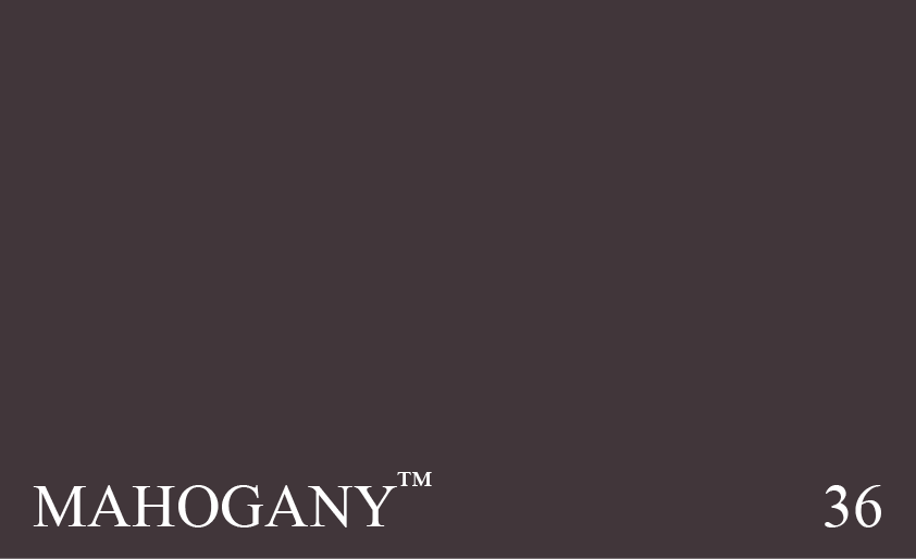 Couleur 36 Mahogany : Une couleur standard trs utile pour imiter lacajou  lintrieur comme  lextrieur et comme variante du  faux-bois . Un exemple de cette couleur apparat aujourdhui sur les portes de Marble Hall  Kedleston.