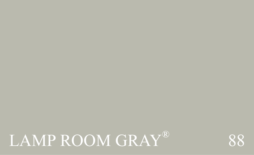 Couleur Peinture Farrow & Ball 88 Lamp Room Gray : Une correspondance parfaite avec le blanc dorigine sali par le mouchage des lampes  ptrole. Voir galement no. 5 Hardwick White.