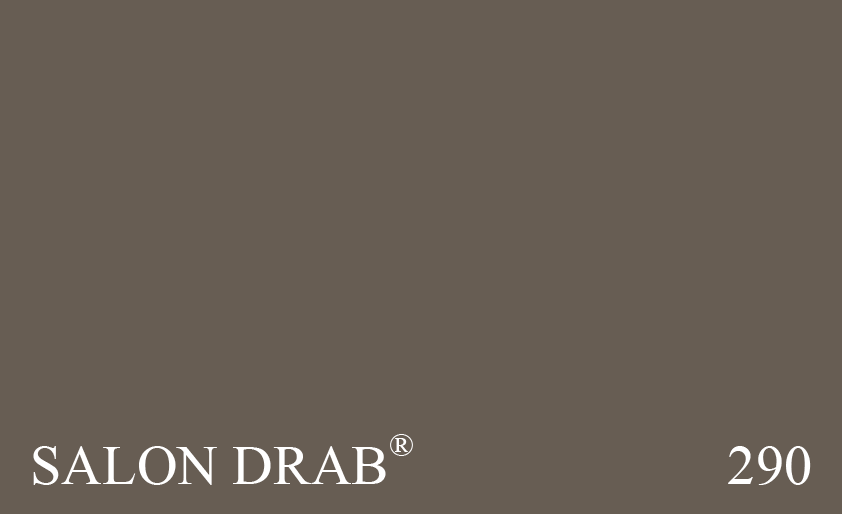 Couleur 290 Salon Drab : Un classique taupe chaud du XIXme sicle qui joue les teintes fonces en combinaison avec els neutres  base de jaune et de rouge.