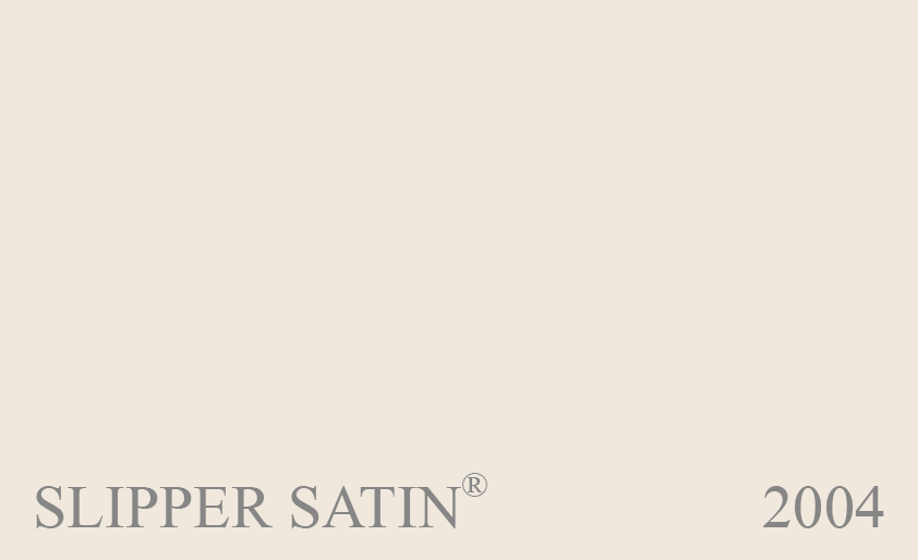 Couleur 2004 Slipper Satin : Couleur neutre. Un blanc cass trs populaire pour les boiseries, associ  des couleurs intenses, ou pour les murs, associ  de nombreux autres blancs, plus clairs ou plus foncs.