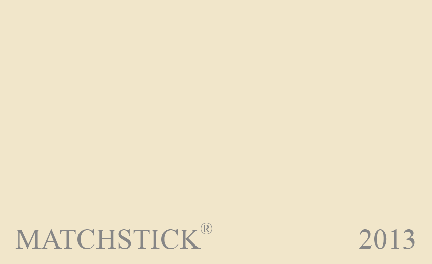 Couleur 2013 Matchstick : Couleur chaude. Principalement utilise comme couleur chaude sur les murs, en association avec des blancs plus clairs et plus froids pour les boiseries et plafonds.